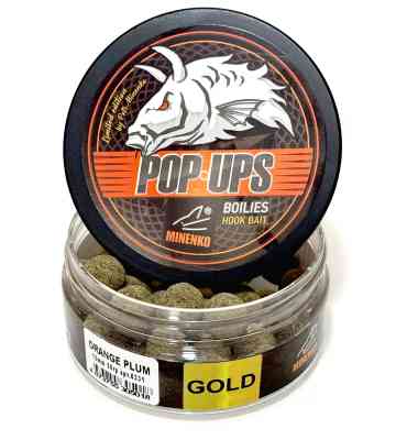 Бойлы плавающие POP-UP GOLD в обсыпке ORANGE PLUM (ОРАНЖЕВАЯ СЛИВА) 12 мм