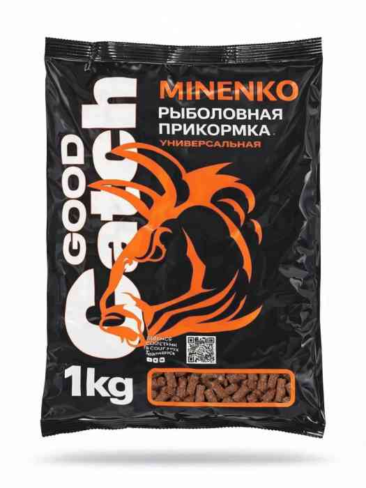 Гранулированная прикормка MINENKO Good Catch (1 кг) Конопля 5мм
