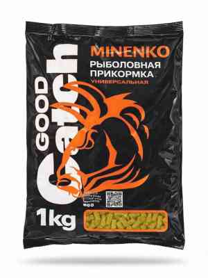 Гранулированная прикормка MINENKO Good Catch (1 кг) Сладкая Кукуруза 5мм